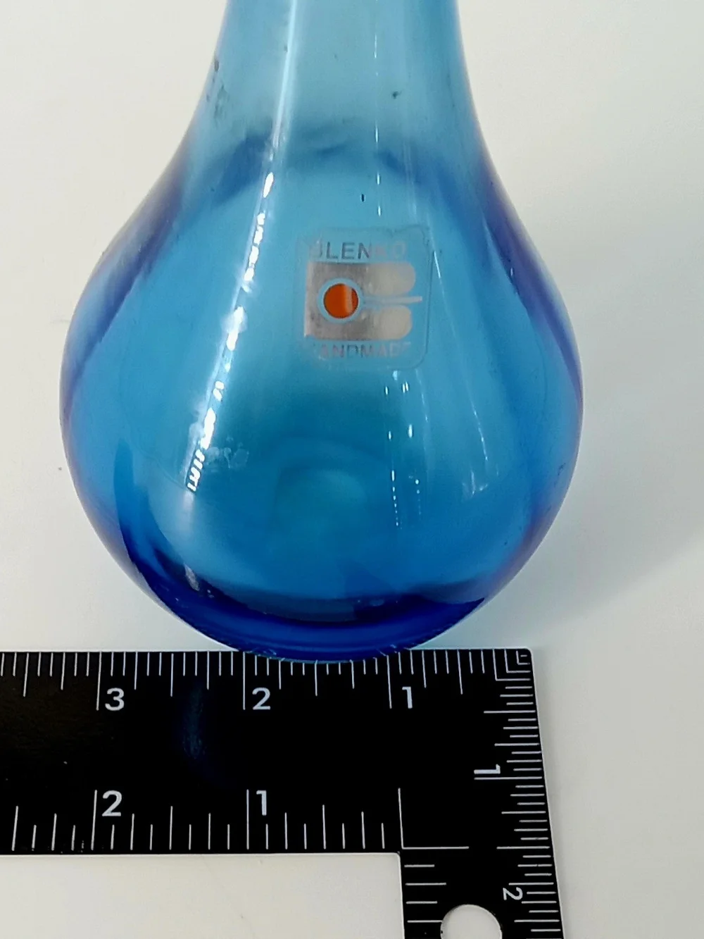 Blue Glass Blenko Vase - MCM